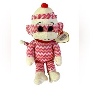 Ty Beanie Babies Pink Sock Monkey